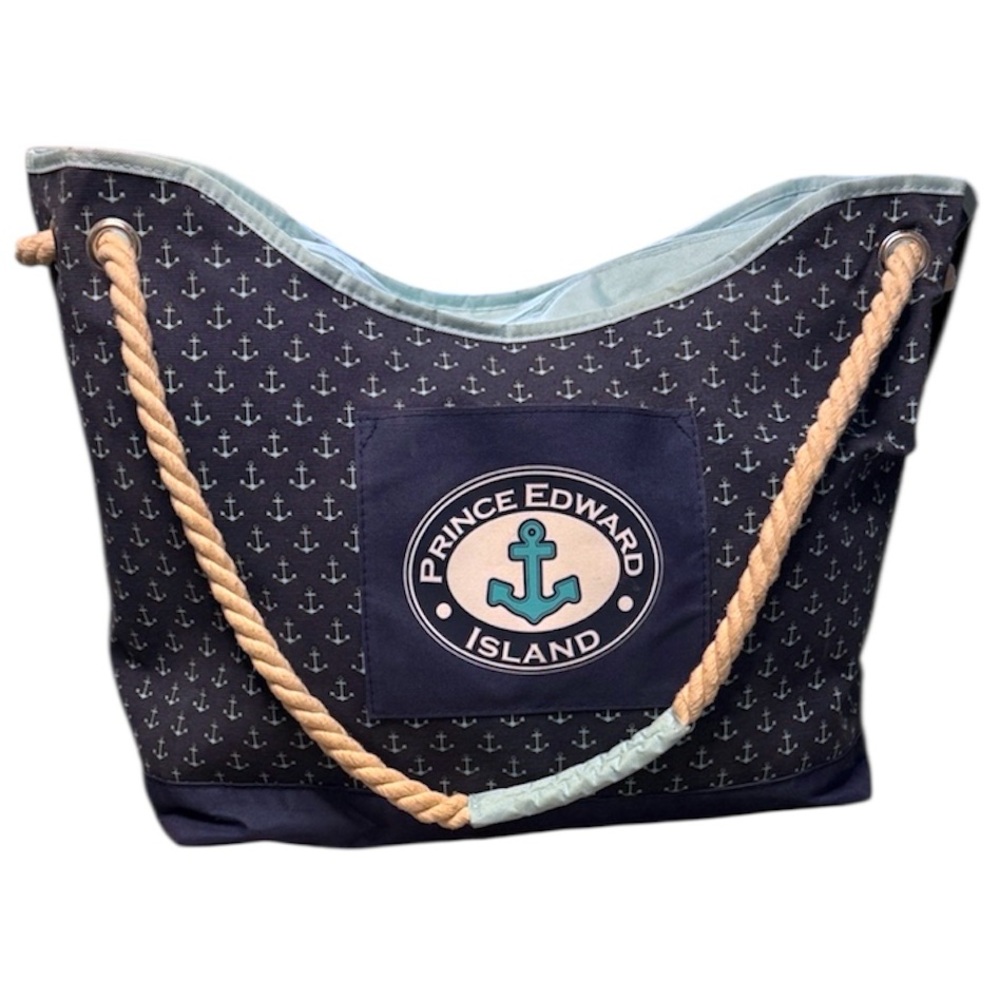 Prince Edward Island Rope Anchor Cotton Tote Beach Bag